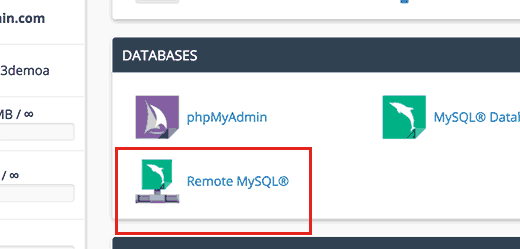 在cPanel中远程MySQL 