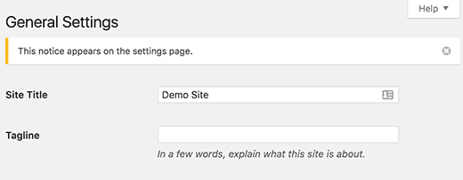 自定义管理通知示例 
