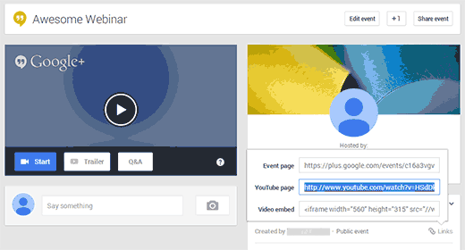 让你的Google+ Hangout的YouTube网址嵌入到WordPress中 