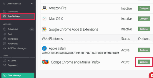 为Chrome和Firefox配置网络推送通知 