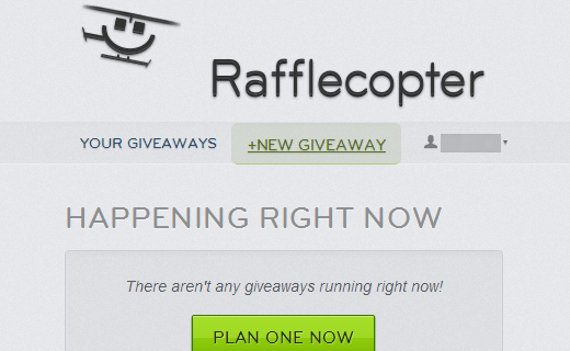 用Rafflecopter创造一个新的赠品 