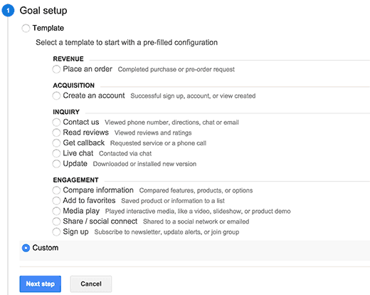 在Google Analytics中创建自定义目标 