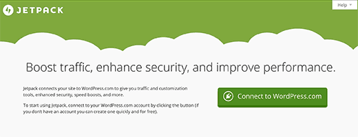 Jetpack要求您将您的网站链接到WordPress.com 