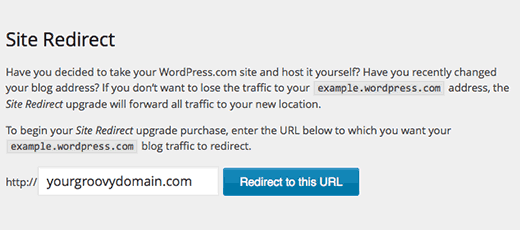 WordPress.com网站重定向 