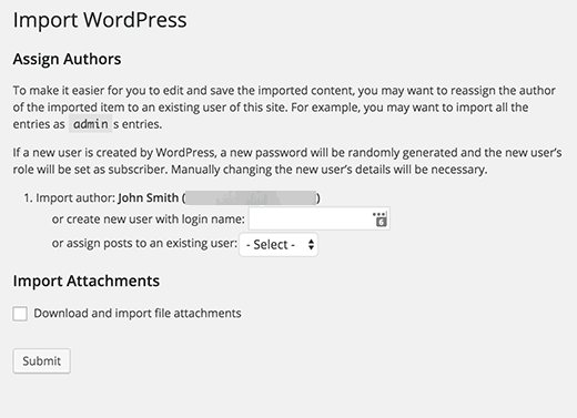 SquareSpace到WordPress导入设置 