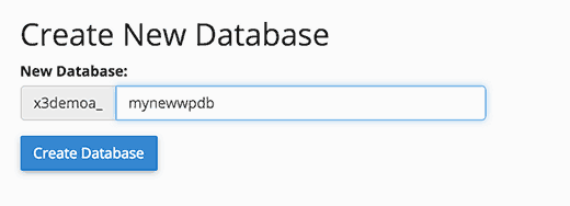 创建新的MySQL数据库 