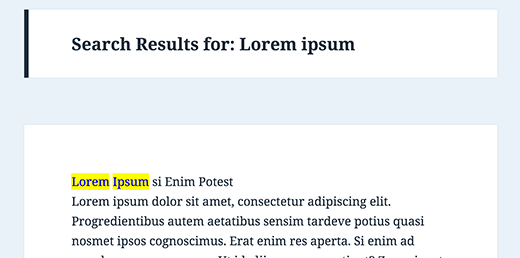 在WordPress搜索结果中突出显示搜索字词 