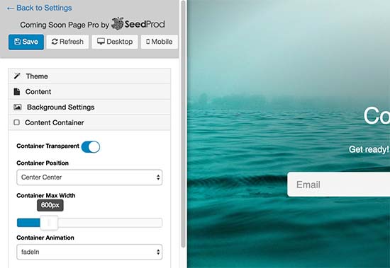即将编辑页面选项 